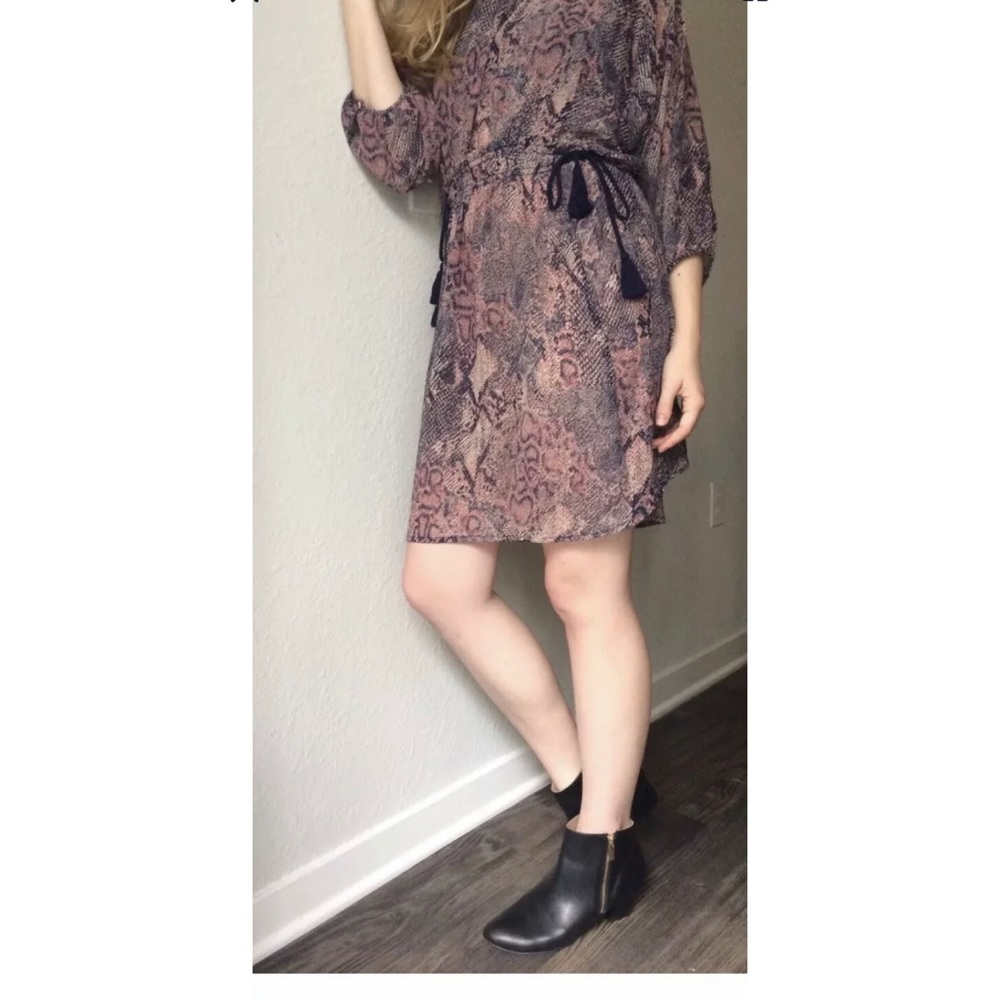 anthropologie floreat Zhara Sheer Tassle Dress XS
